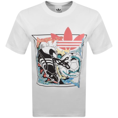 adidas Originals Anime Football T Shirt White | Mainline Menswear us